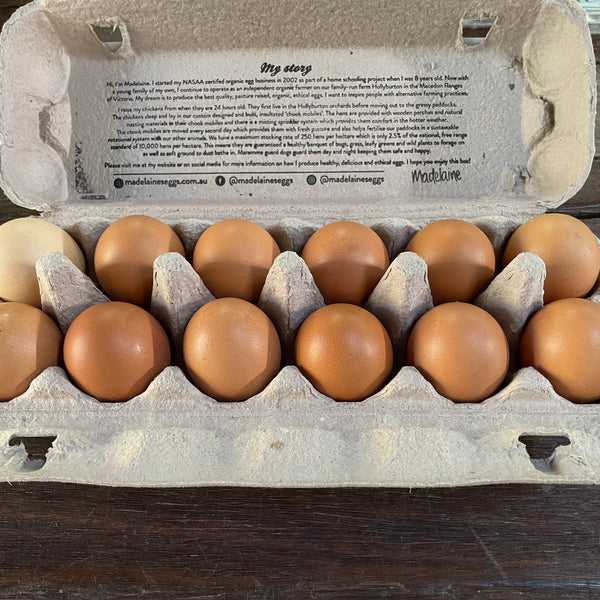 Madelaine's Eggs 700g - certified organic